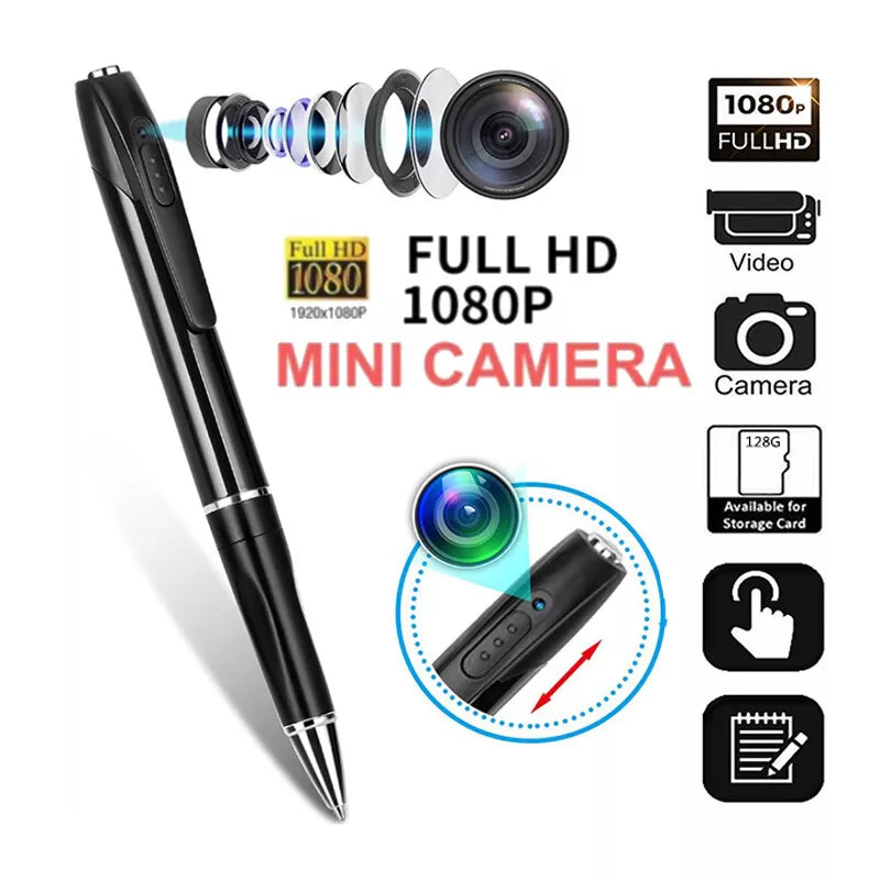 Pen Camera 1080P Voice Video Recorder For Business Conferences Wearable Micro Cam