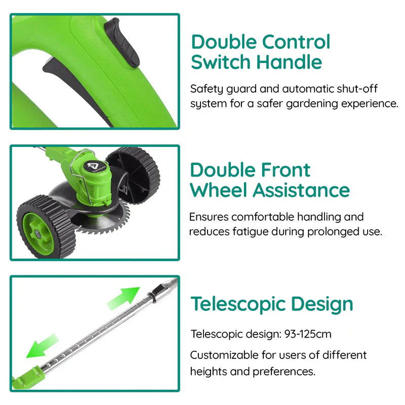 Grass Trimmer Cordless Battery Powered Electric High Power For Yard