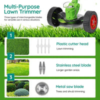 Grass Trimmer Cordless Battery Powered Electric High Power For Yard