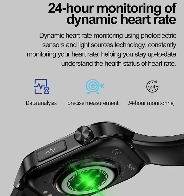 Smartwatch For Seniors With Blood Pressure, Blood Sugar And Health Tracking