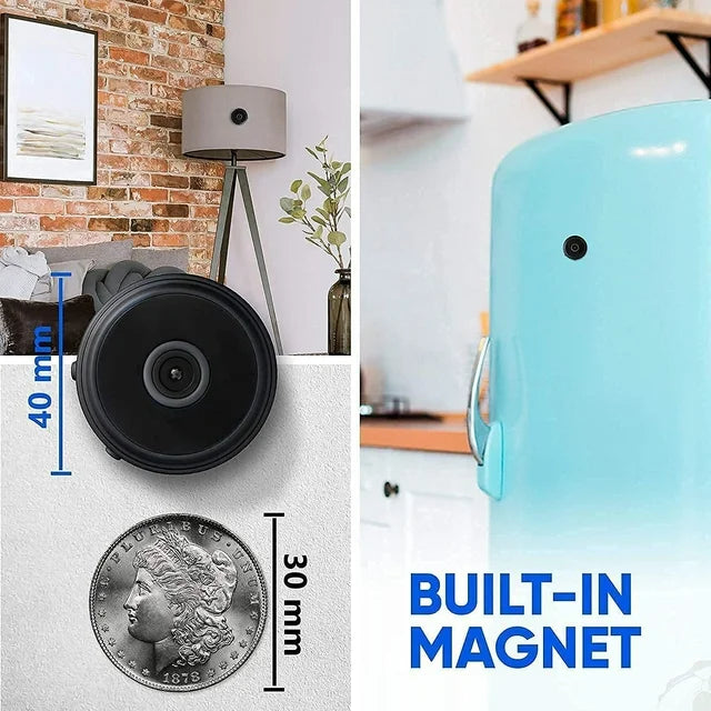 Wireless Magnetic Mini Camera With Live Audio And Video Streaming For Security