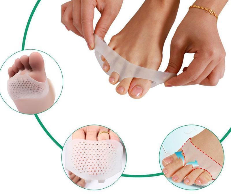 Metatarsal Pads For Forefoot Support, Breathable Cushions, Set Of 2