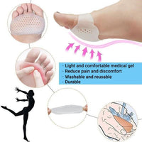 Metatarsal Pads For Forefoot Support, Breathable Cushions, Set Of 2
