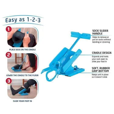 Compression Sock Aid Kit For Easy On, Easy Off Dressing
