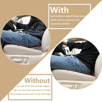 Car Seat Cushion For Shorter Drivers With Adjustable Height And Lumbar Support