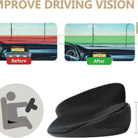 Car Seat Cushion For Shorter Drivers With Adjustable Height And Lumbar Support
