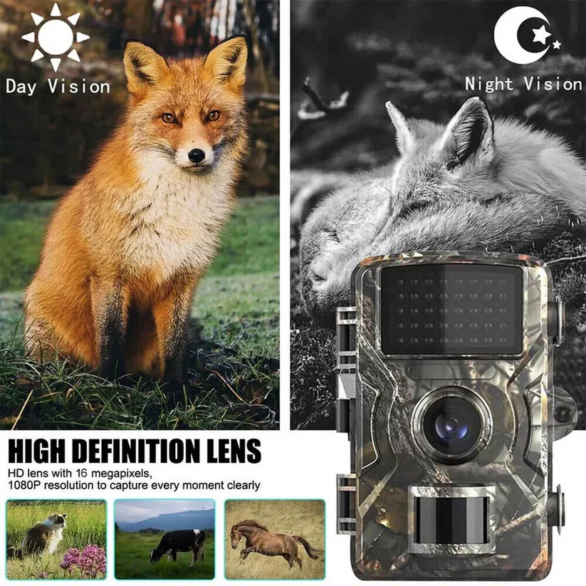 Trail Camera With Night Vision For Outdoor Wildlife Monitoring