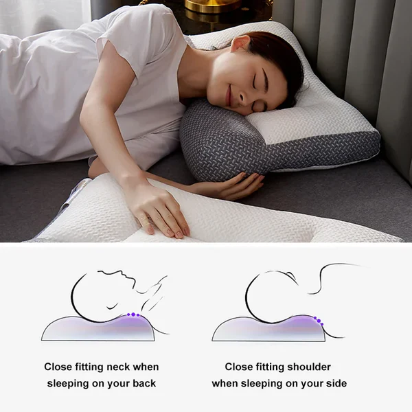 Neck Pillow Orthopedic-Style Support For Back And Side Sleepers