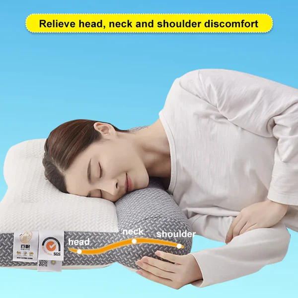 Neck Pillow Orthopedic-Style Support For Back And Side Sleepers