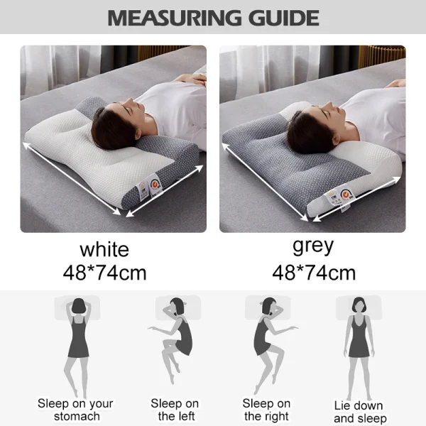 Neck Pillow Orthopedic-Style Support For Back And Side Sleepers