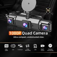 4-Channel Dash Cam With Night Vision, Parking Monitor, WiFi App Control