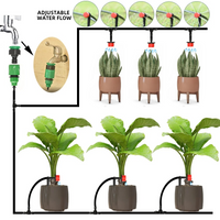 Drip Irrigation System With Automatic Timer For Garden Beds And Pots