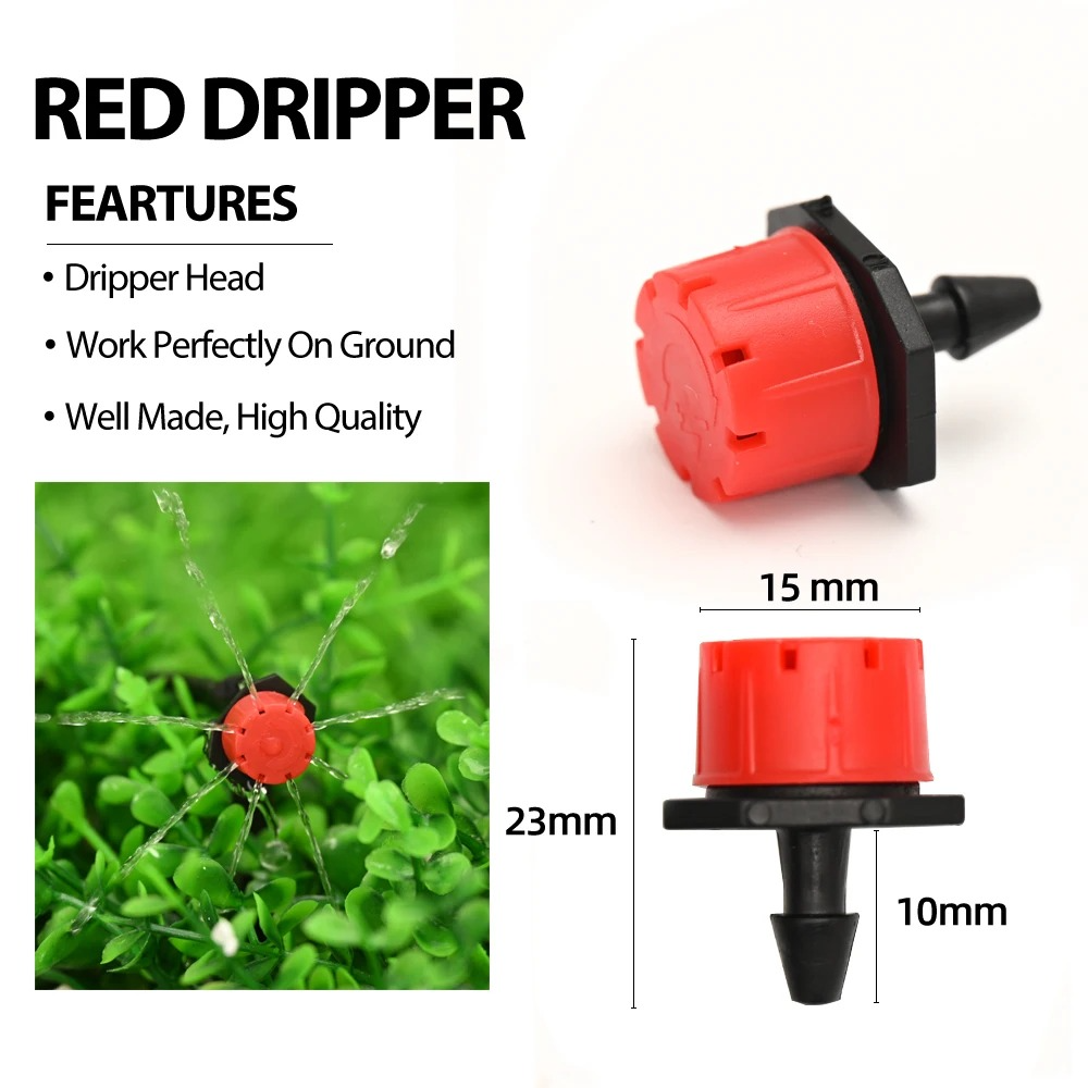 Drip Irrigation System With Automatic Timer For Garden Beds And Pots