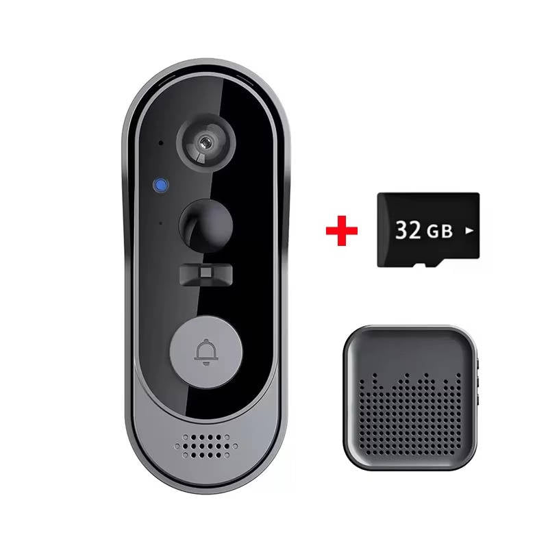Wireless Smart Video Doorbell With HD Camera And No Subscription Required