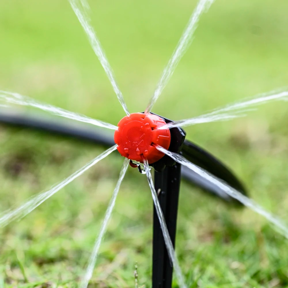 Drip Irrigation System With Automatic Timer For Garden Beds And Pots