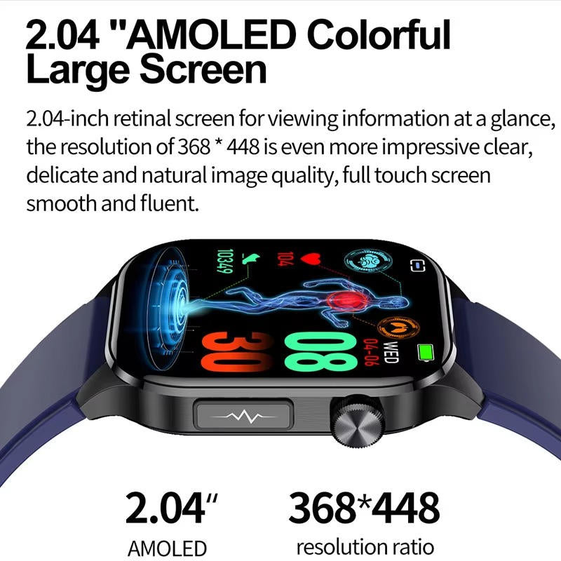 Smartwatch For Seniors With Blood Pressure, Blood Sugar And Health Tracking