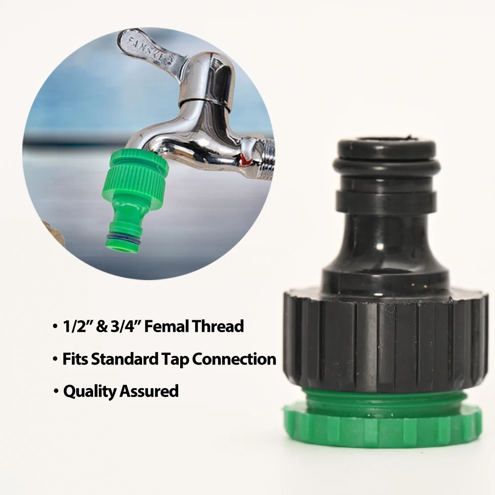 Drip Irrigation System With Automatic Timer For Garden Beds And Pots