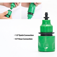 Drip Irrigation System With Automatic Timer For Garden Beds And Pots