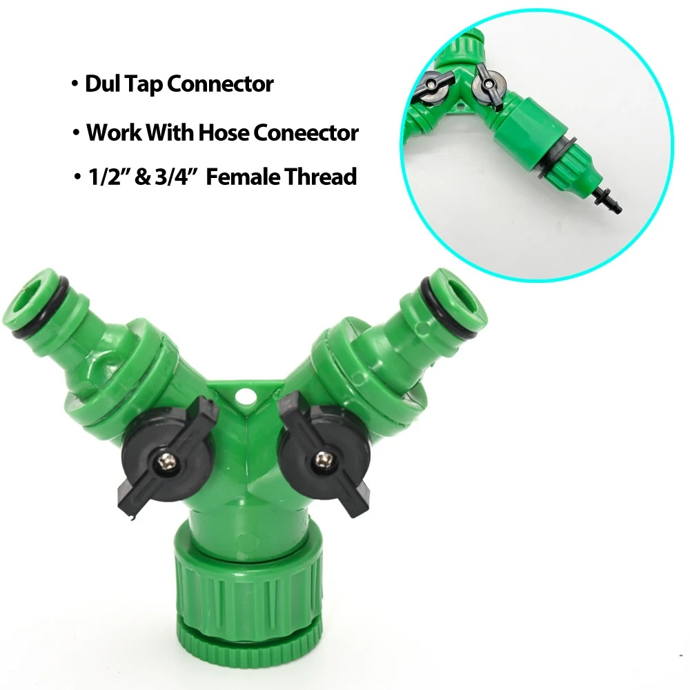 Drip Irrigation System With Automatic Timer For Garden Beds And Pots