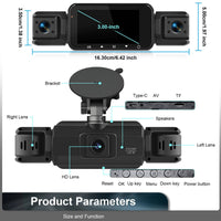 Car Dash Camera Wireless Front And Rear With Night Vision