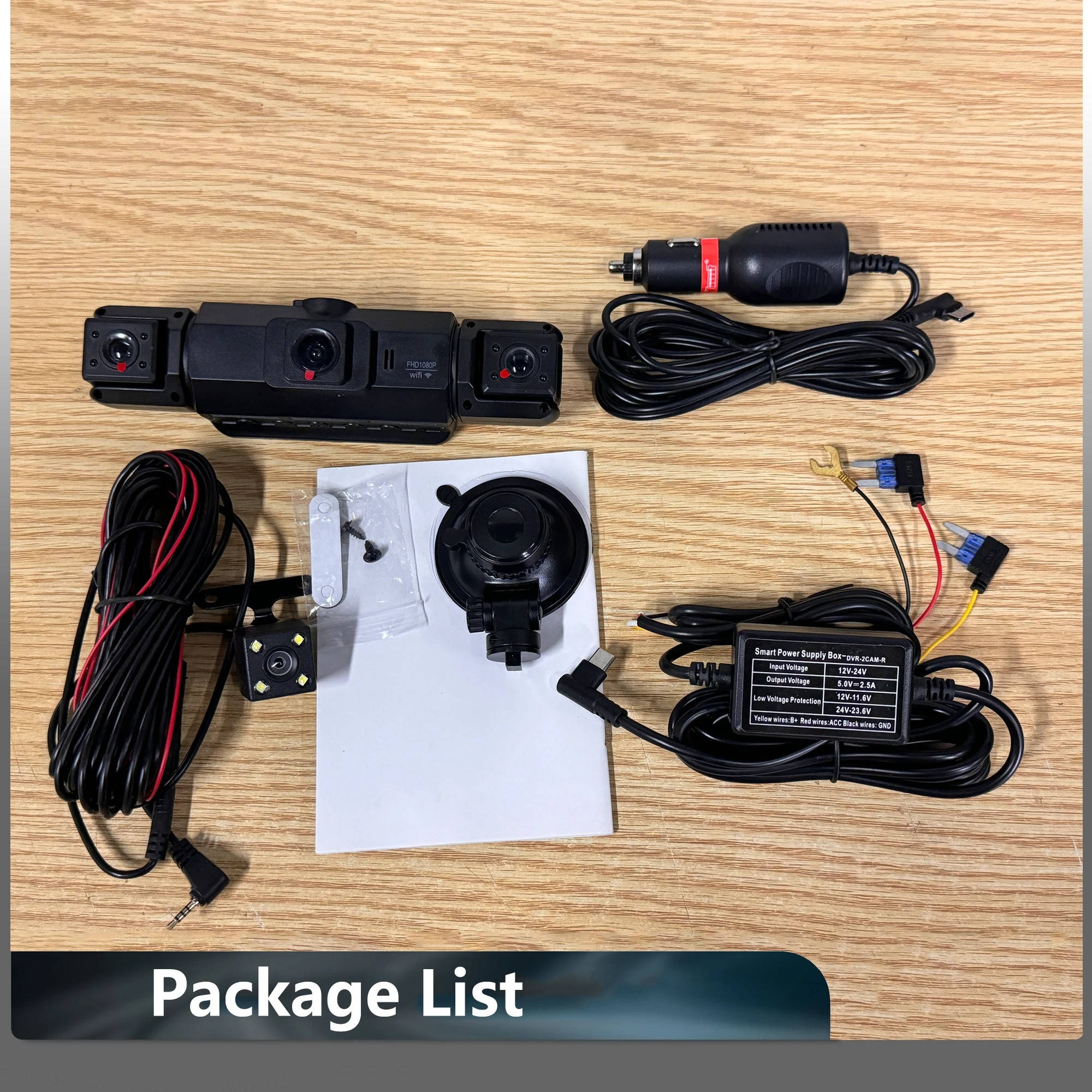 4-Channel Dash Cam With Night Vision, Parking Monitor, WiFi App Control