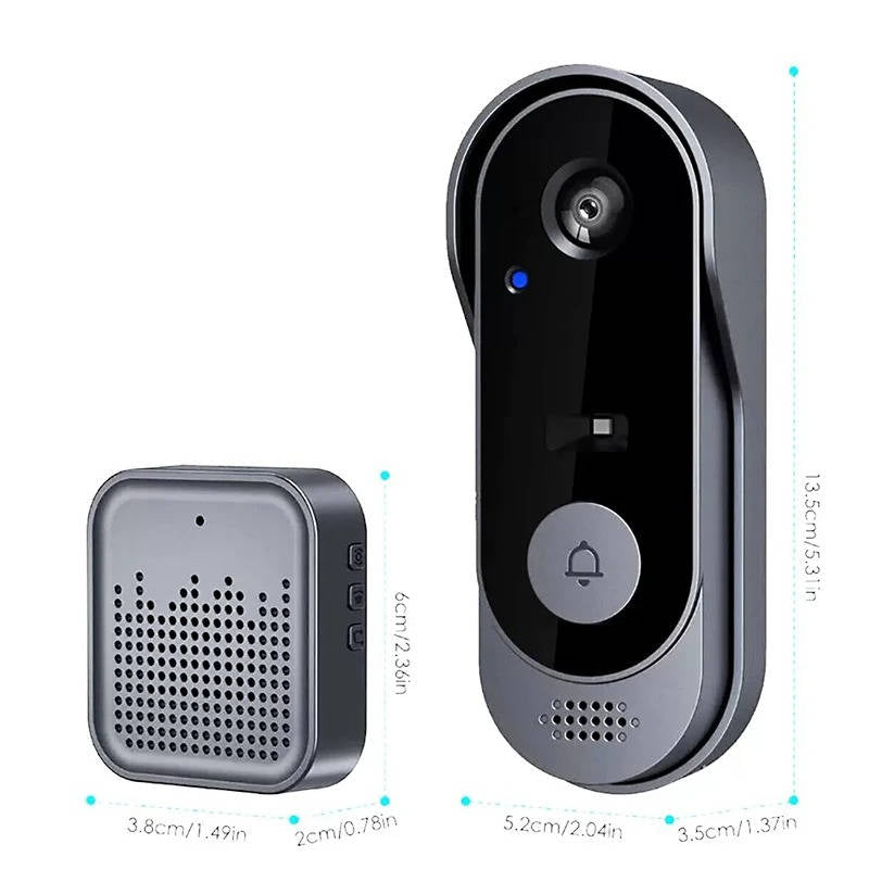 Wireless Smart Video Doorbell With HD Camera And No Subscription Required