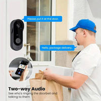 Wireless Smart Video Doorbell With HD Camera And No Subscription Required