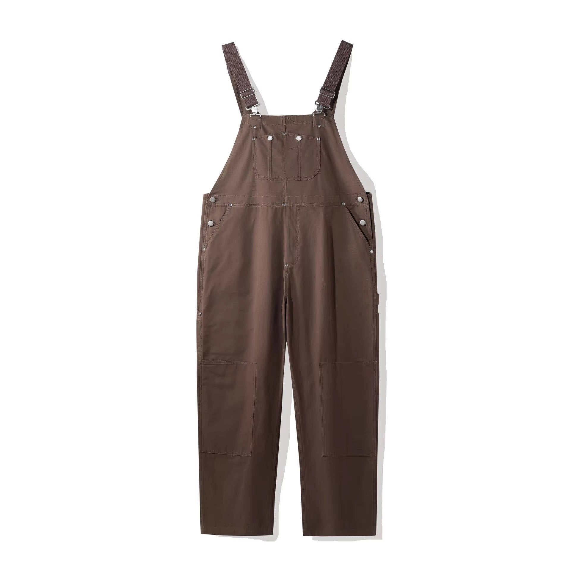 Women's Canvas Bib Overalls Duck Cloth Workwear Dungarees With Pockets
