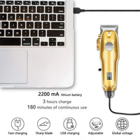 Hair Clippers Cordless Gold Set For Men Professional Grooming Kit