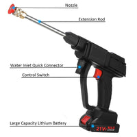 Cordless Pressure Washer With Two Rechargeable Batteries For Home Use