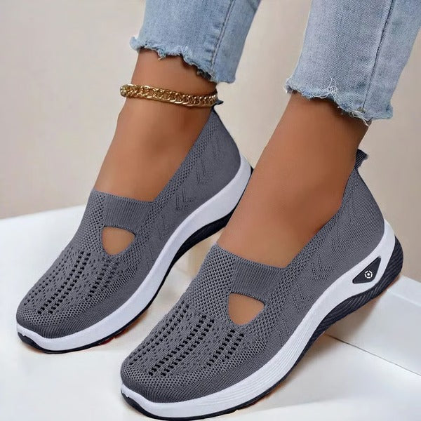 Shoes For Seniors Soft Sole Non-Slip Lightweight Comfortable Slip On