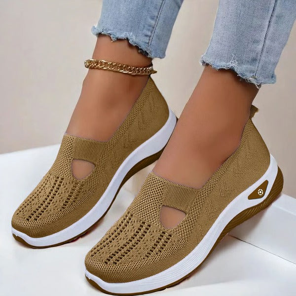 Shoes For Seniors Soft Sole Non-Slip Lightweight Comfortable Slip On