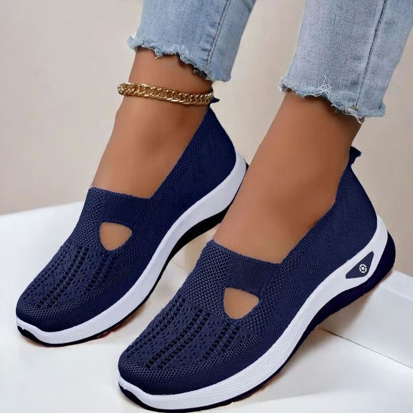 Shoes For Seniors Soft Sole Non-Slip Lightweight Comfortable Slip On