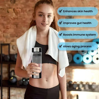 Hydrogen Water Bottle With Portable Infuser And Rechargeable Ionizer