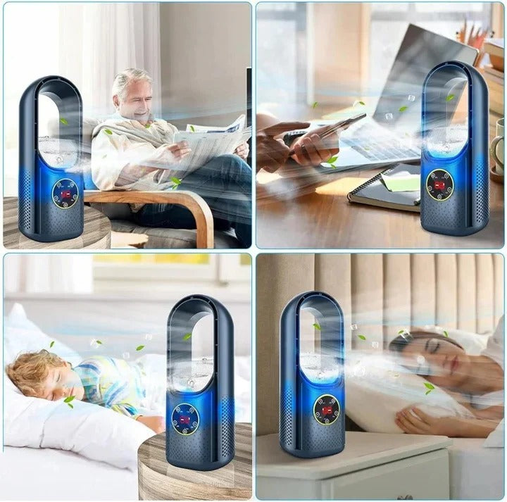 Portable Air Conditioner Bladeless Quiet Cooling For Home And Office