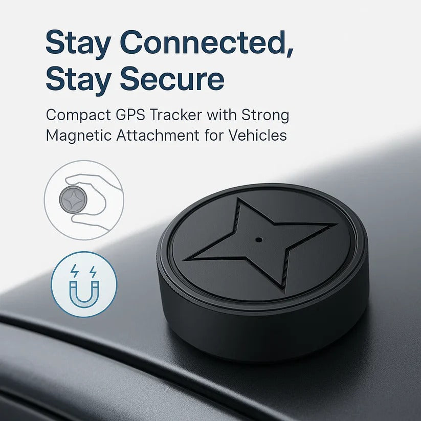 GPS Tracker Mini Magnetic Real-Time Vehicle And Asset Locator With Battery