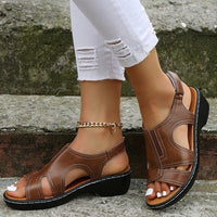 Leather Wedge Sandals, Elegant Premium Style With All Day Comfort