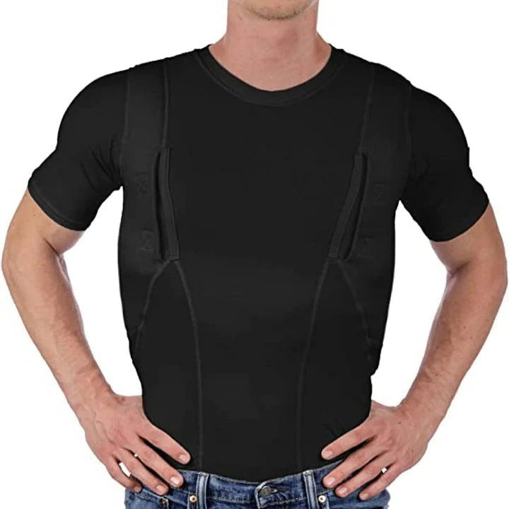 Concealment T-Shirt With Discreet Hidden Pockets For Everyday Wear