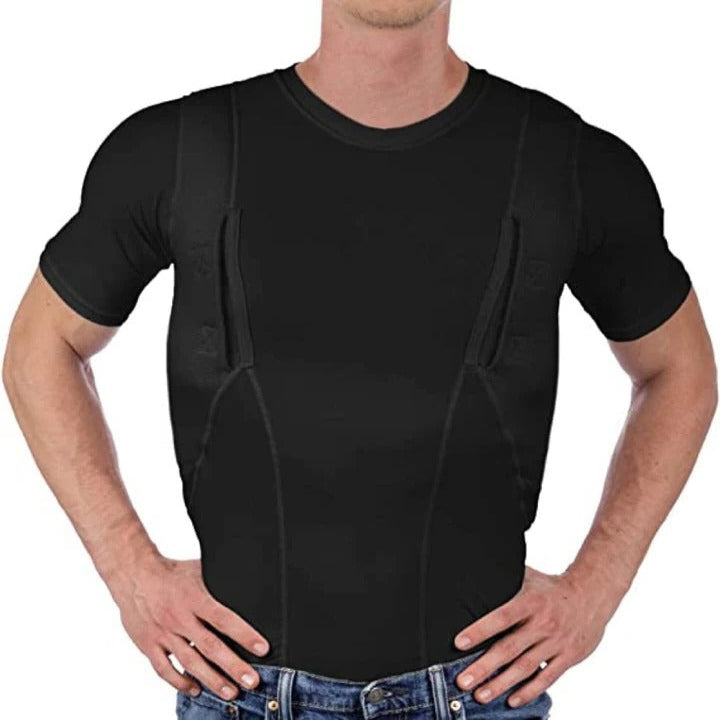 Concealment T-Shirt With Discreet Hidden Pockets For Everyday Wear