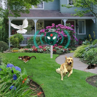 Ultrasonic Animal Repeller 360-Degree Solar-Powered Motion Sensor Outdoor Waterproof