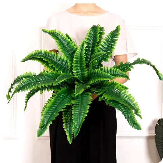 Artificial Boston Fern Plant for Porch, Balcony and Patio Displays