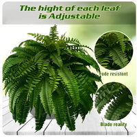Artificial Boston Fern Plant for Porch, Balcony and Patio Displays
