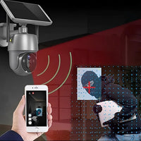 Outdoor Surveillance Camera Solar Powered Wireless 1080p Night Vision Motion Detection