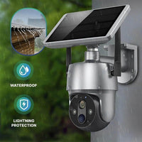 Outdoor Surveillance Camera Solar Powered Wireless 1080p Night Vision Motion Detection