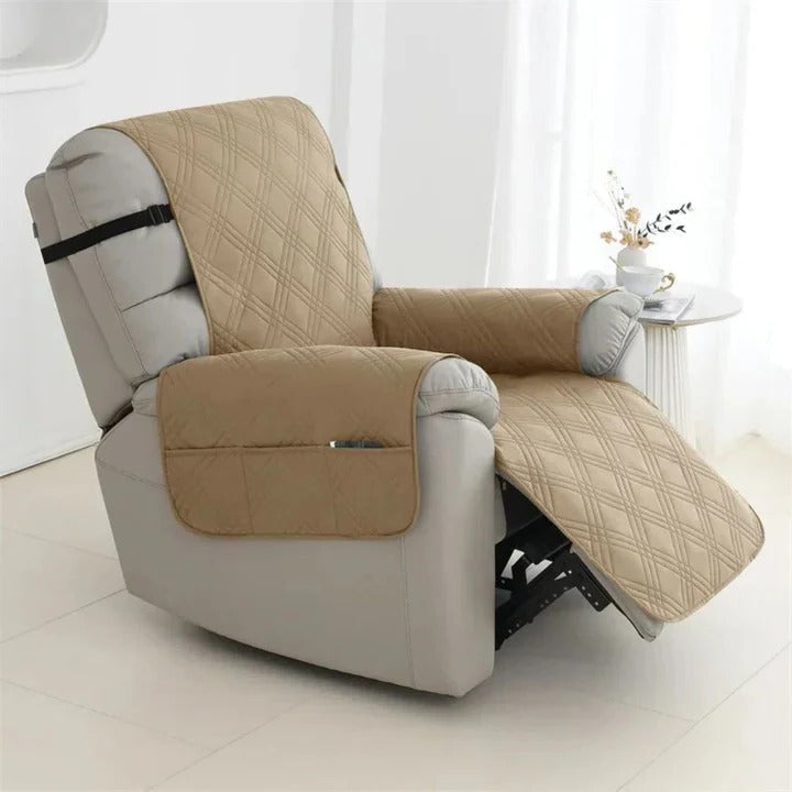 Recliner Cover Quilted, Waterproof, Non-Slip With Elastic Straps