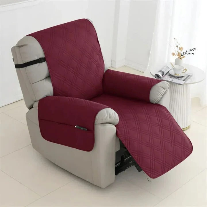 Recliner Cover Quilted, Waterproof, Non-Slip With Elastic Straps