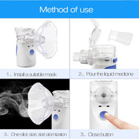 Ultrasonic Mesh Nebulizer Portable Compact Quiet Mist Device For Personal Use
