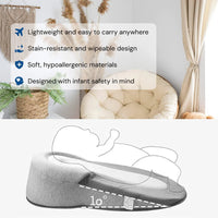 Infant Inclined Sleep Wedge Pillow Bed For Spit-Up Comfort