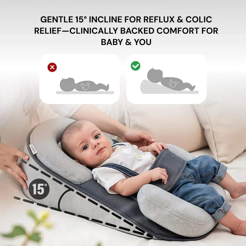 Infant Inclined Sleep Wedge Pillow Bed For Spit-Up Comfort