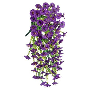 Artificial Morning Glory Hanging Vine With UV Resistant Leaves And Flowers